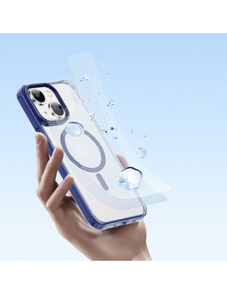 Dux Ducis Clin2 dėklas iPhone 14 magnetinis MagSafe dangtelis mėlynas