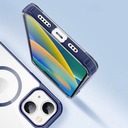 Dux Ducis Clin2 dėklas iPhone 14 magnetinis MagSafe dangtelis mėlynas