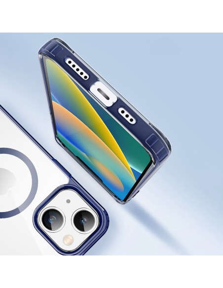 Dux Ducis Clin2 dėklas iPhone 14 magnetinis MagSafe dangtelis mėlynas