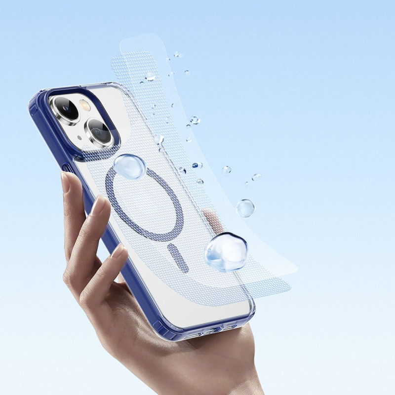 Dux Ducis Clin2 dėklas iPhone 14 Plus magnetiniam MagSafe dėklui mėlynos spalvos