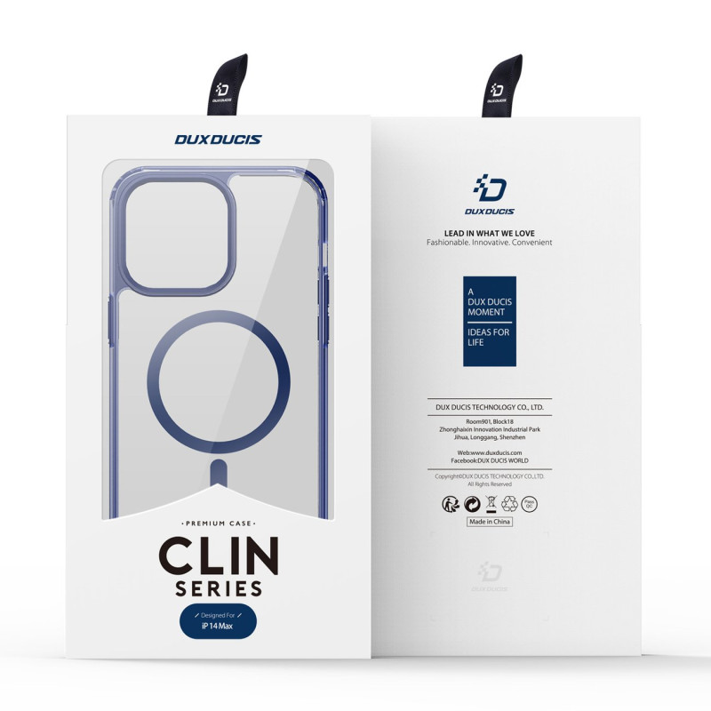 Dux Ducis Clin2 dėklas iPhone 14 Plus magnetiniam MagSafe dėklui mėlynos spalvos