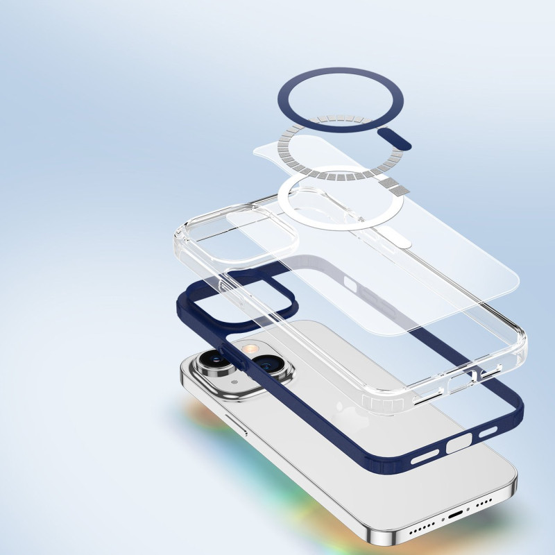Dux Ducis Clin2 dėklas iPhone 14 Plus magnetiniam MagSafe dėklui mėlynos spalvos