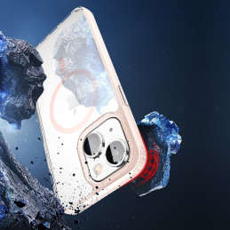 Dux Ducis Clin2 dėklas iPhone 14 Plus, magnetinis MagSafe dangtelis, rožinis