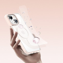 Dux Ducis Clin2 dėklas iPhone 14 Plus, magnetinis MagSafe dangtelis, rožinis