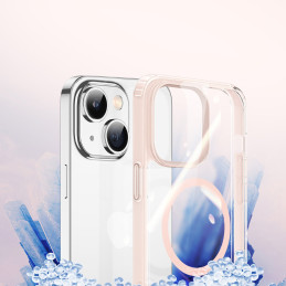 Dux Ducis Clin2 dėklas iPhone 14 Plus, magnetinis MagSafe dangtelis, rožinis