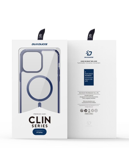 Dux Ducis Clin2 iPhone 14 Pro dėklas, magnetinis MagSafe dangtelis, mėlynas Dux Ducis Clin2 iPhone 14 Pro dėklas, magnetinis MagSafe dangtelis, mėlynas