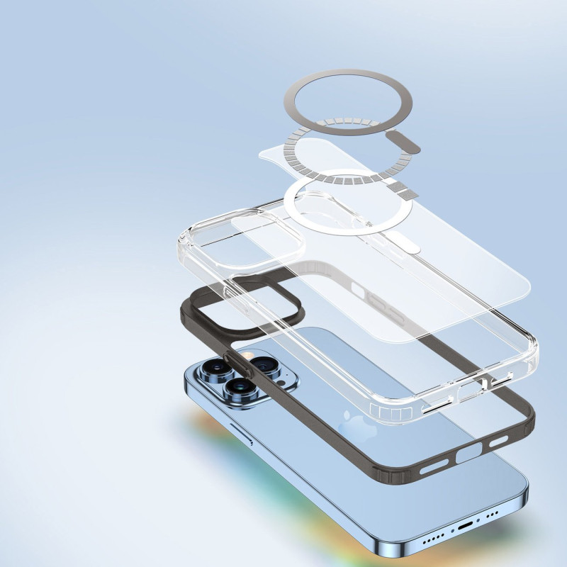 Dux Ducis Clin2 iPhone 14 Pro dėklas, magnetinis MagSafe dangtelis, mėlynas