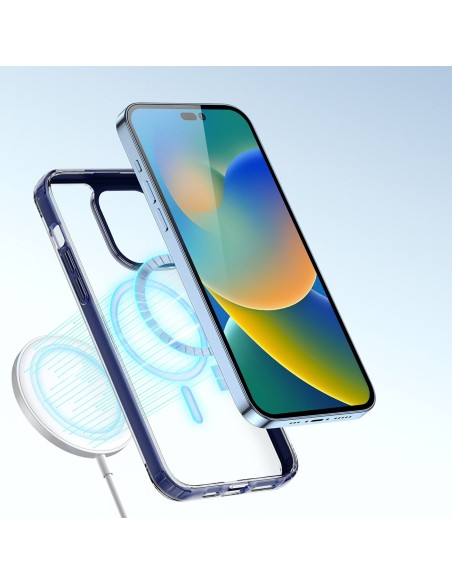 Dux Ducis Clin2 iPhone 14 Pro dėklas, magnetinis MagSafe dangtelis, mėlynas Dux Ducis Clin2 iPhone 14 Pro dėklas, magnetinis MagSafe dangtelis, mėlynas
