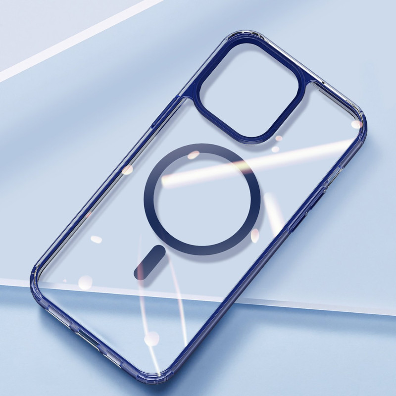 Dux Ducis Clin2 iPhone 14 Pro dėklas, magnetinis MagSafe dangtelis, mėlynas