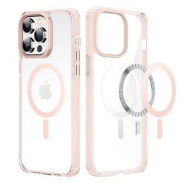 Dux Ducis Clin2 iPhone 14 Pro dėklas, magnetinis MagSafe dangtelis, rožinis