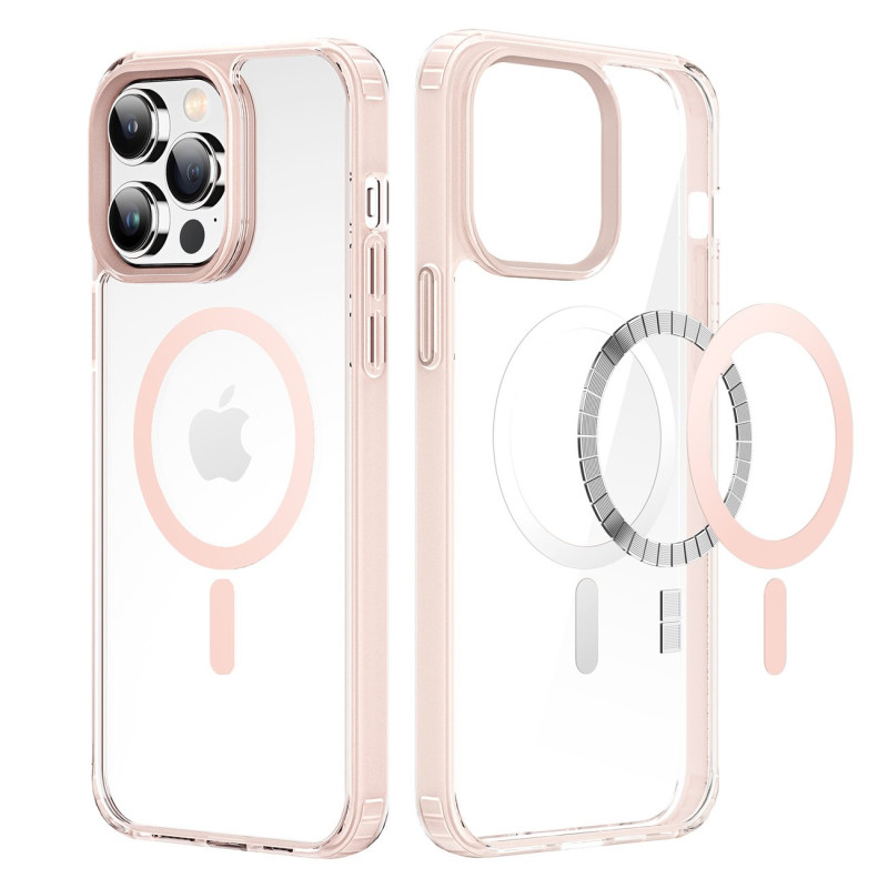 Dux Ducis Clin2 iPhone 14 Pro dėklas, magnetinis MagSafe dangtelis, rožinis