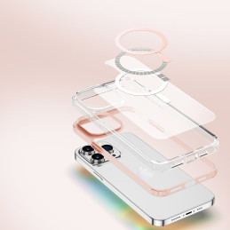 Dux Ducis Clin2 iPhone 14 Pro dėklas, magnetinis MagSafe dangtelis, rožinis