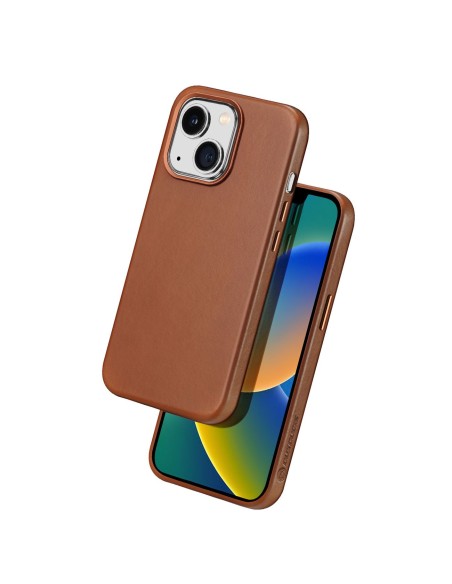 Dux Ducis Naples dėklas iPhone 14 Plus magnetinis odinis dėklas MagSafe rudas Dux Ducis Naples dėklas iPhone 14 Plus magnetinis odinis dėklas MagSafe rudas