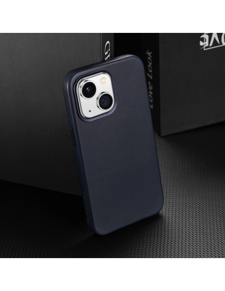 Dux Ducis Naples dėklas iPhone 14 Plus magnetinis odinis dėklas MagSafe mėlynas Dux Ducis Naples dėklas iPhone 14 Plus magnetinis odinis dėklas MagSafe mėlynas