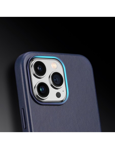 Dux Ducis Naples dėklas iPhone 14 Pro magnetinis odinis dėklas MagSafe mėlynas Dux Ducis Naples dėklas iPhone 14 Pro magnetinis odinis dėklas MagSafe mėlynas