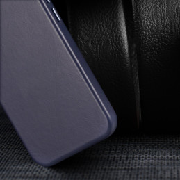 Dux Ducis Naples dėklas iPhone 14 Pro magnetinis odinis dėklas MagSafe mėlynas