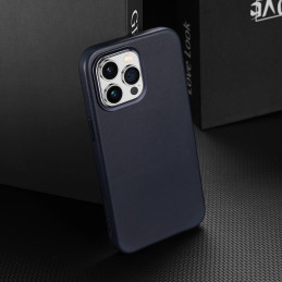 Dux Ducis Naples dėklas iPhone 14 Pro magnetinis odinis dėklas MagSafe mėlynas