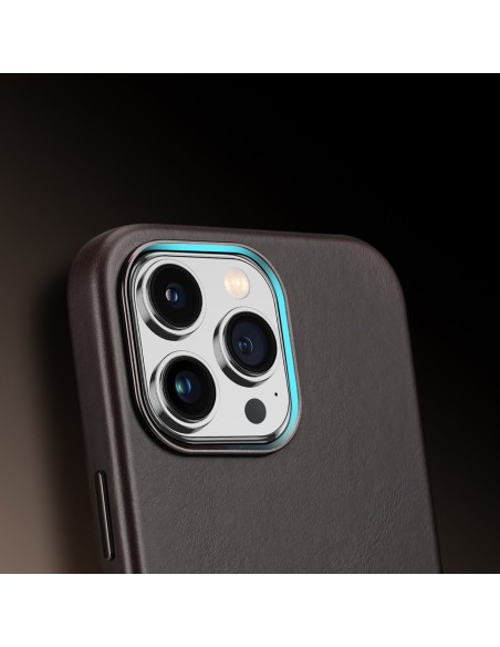 Dux Ducis Naples dėklas iPhone 14 Pro odinis dangtelis (suderinamas su MagSafe) Tamsiai ruda Dux Ducis Naples dėklas iPhone 14 Pro odinis dangtelis (suderinamas su MagSafe) Tamsiai ruda