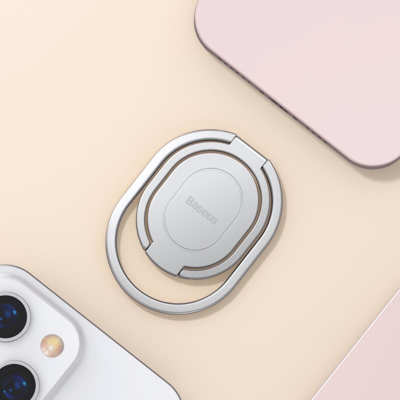 Rails lipnus žiedo laikiklis telefono stovas sidabrinis