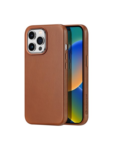 Dux Ducis Naples dėklas iPhone 14 Pro Max magnetinis odinis MagSafe dangtelis rudas Dux Ducis Naples dėklas iPhone 14 Pro Max magnetinis odinis MagSafe dangtelis rudas