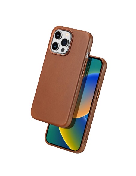 Dux Ducis Naples dėklas iPhone 14 Pro Max magnetinis odinis MagSafe dangtelis rudas Dux Ducis Naples dėklas iPhone 14 Pro Max magnetinis odinis MagSafe dangtelis rudas