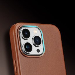Dux Ducis Naples dėklas iPhone 14 Pro Max magnetinis odinis MagSafe dangtelis rudas