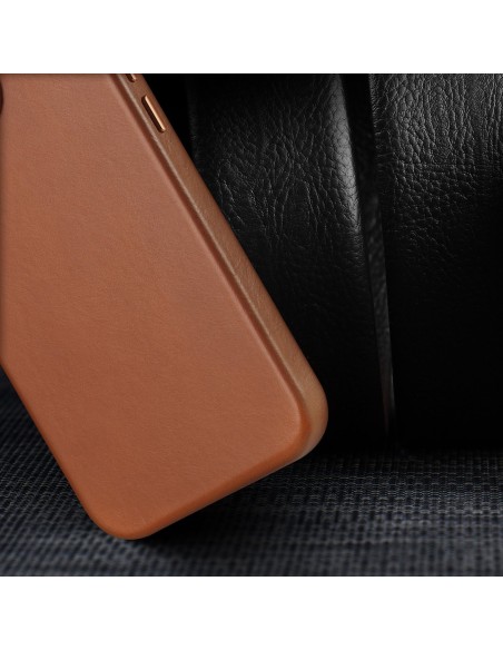 Dux Ducis Naples dėklas iPhone 14 Pro Max magnetinis odinis MagSafe dangtelis rudas Dux Ducis Naples dėklas iPhone 14 Pro Max magnetinis odinis MagSafe dangtelis rudas