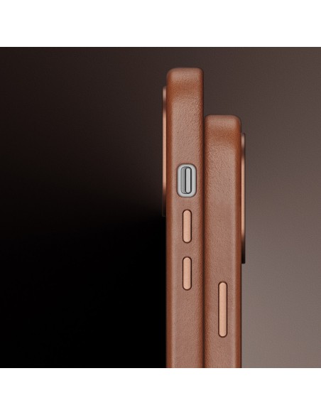 Dux Ducis Naples dėklas iPhone 14 Pro Max magnetinis odinis MagSafe dangtelis rudas Dux Ducis Naples dėklas iPhone 14 Pro Max magnetinis odinis MagSafe dangtelis rudas