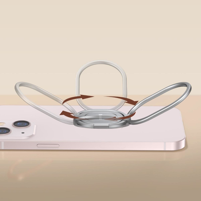 Rails lipnus žiedo laikiklis telefono stovas sidabrinis