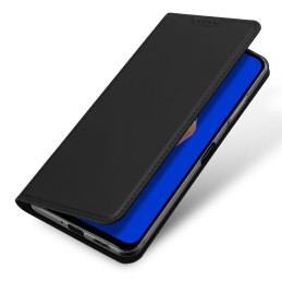 Dux Ducis Skin Pro dėklas, skirtas Asus Zenfone 9 dėklui su atvartu, kortelės piniginės stovu juodas
