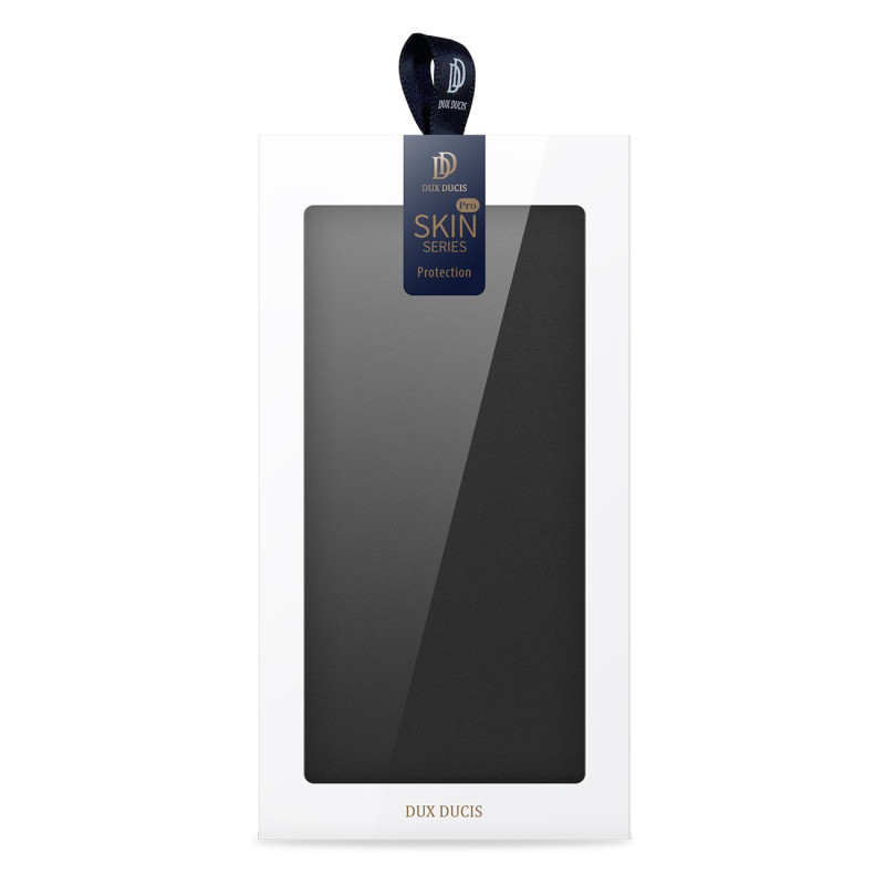 Dux Ducis Skin Pro dėklas, skirtas Asus Zenfone 9 dėklui su atvartu, kortelės piniginės stovu juodas