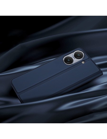 Dux Ducis Skin Pro dėklas, skirtas Asus Zenfone 9 dėklui su atvartu, kortelės piniginės stovu juodas Dux Ducis Skin Pro dėklas, skirtas Asus Zenfone 9 dėklui su atvartu, kortelės piniginės stovu juodas