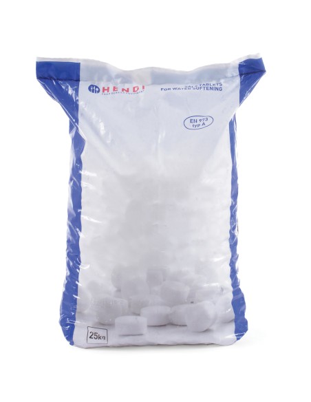 Druska NaCl druskos tabletės vandens nukalkinimo kondicionieriui 25Kg - Hendi 231265 Druska NaCl druskos tabletės vandens nukalkinimo kondicionieriui 25Kg - Hendi 231265