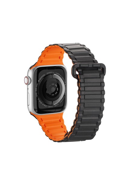 Dux Ducis dirželis (Armor Version), skirtas Apple Watch SE/ 9/ 8/ 7/ 6/ 5/ 4/ 3/ 2/ 1 (41/ 40/ 38mm) magnetinis - juoda ...
