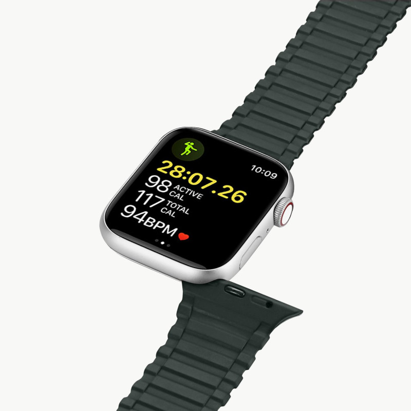 Dux Ducis dirželis (Armor Version) Apple Watch SE dirželis, 9, 8, 7, 6, 5, 4, 3, 2, 1 (41, 40, 38 mm) silikoninis magnet...