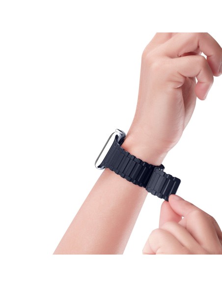 Dux Ducis dirželis (Armor Version) Apple Watch Ultra, SE, 9, 8, 7, 6, 5, 4, 3, 2, 1 (49, 45, 44, 42 mm) silikoninė magne...