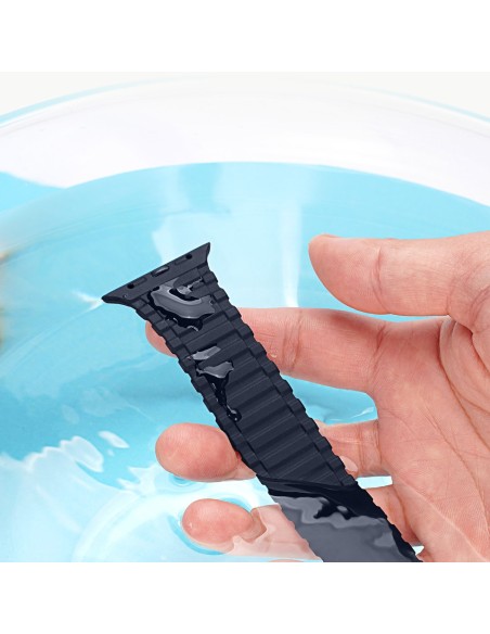 Dux Ducis dirželis (Armor Version) Apple Watch Ultra, SE, 9, 8, 7, 6, 5, 4, 3, 2, 1 (49, 45, 44, 42 mm) silikoninė magne...