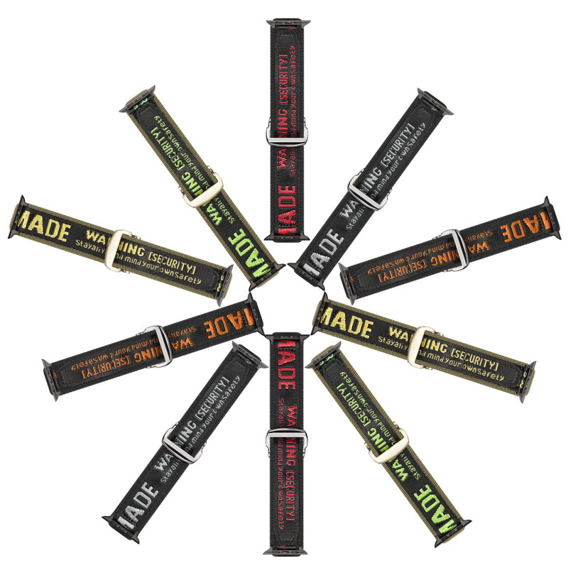 Dux Ducis dirželis (lauko versija) Apple Watch Ultra Strap, SE, 9, 8, 7, 6, 5, 4, 3, 2, 1 (49, 45, 44, 42 mm) juodos ir ...