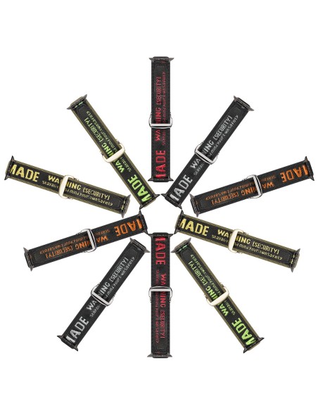 Dux Ducis dirželis (lauko versija) Apple Watch Ultra Strap, SE, 9, 8, 7, 6, 5, 4, 3, 2, 1 (49, 45, 44, 42 mm) juodos ir ...