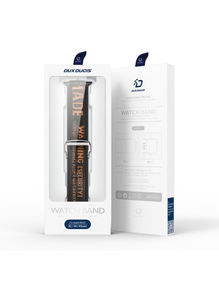 Dux Ducis dirželis (lauko versija) Apple Watch Ultra Strap, SE, 9, 8, 7, 6, 5, 4, 3, 2, 1 (49, 45, 44, 42 mm) juodos ir ...