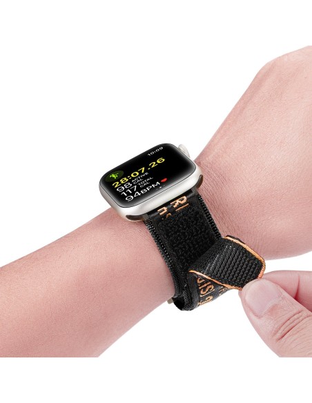 Dux Ducis dirželis (lauko versija) Apple Watch Ultra Strap, SE, 9, 8, 7, 6, 5, 4, 3, 2, 1 (49, 45, 44, 42 mm) juodos ir ...