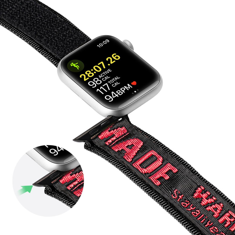 Dux Ducis dirželis (lauko versija) Apple Watch Ultra Strap, SE, 9, 8, 7, 6, 5, 4, 3, 2, 1 (49, 45, 44, 42 mm) Nailono ap...