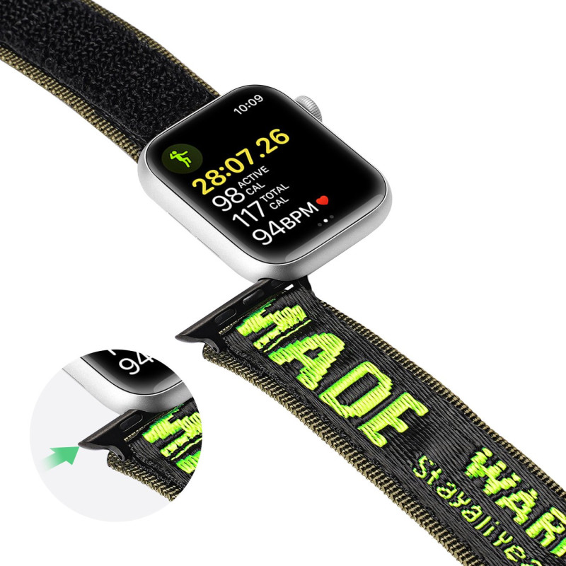 Dux Ducis dirželis (lauko versija) Apple Watch Ultra Strap, SE, 9, 8, 7, 6, 5, 4, 3, 2, 1 (49, 45, 44, 42 mm) Nailono ap...