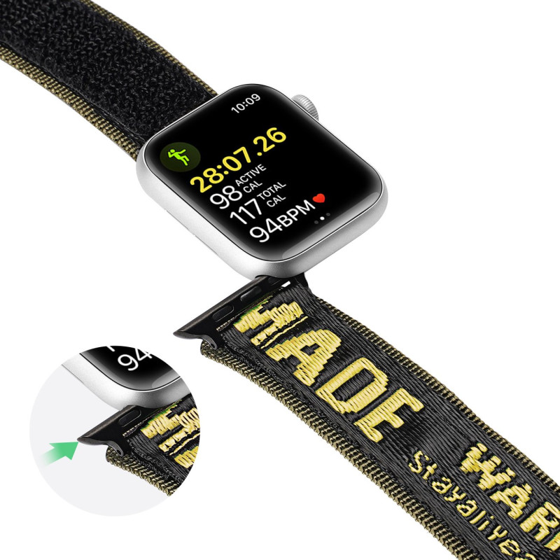 Dux Ducis dirželis (lauko versija) Apple Watch Ultra dirželis, SE, 9, 8, 7, 6, 5, 4, 3, 2, 1 (49, 45, 44, 42 mm) nailono...
