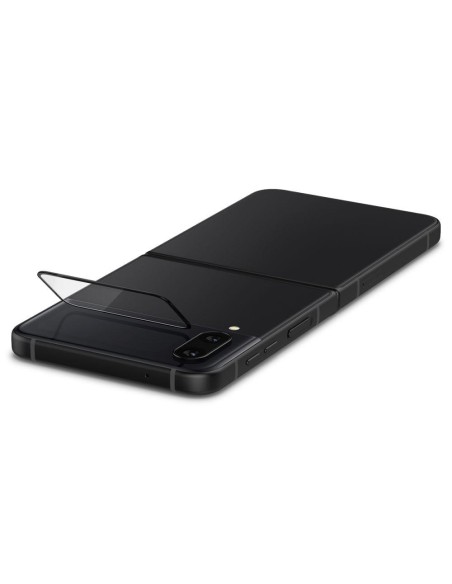 Spigen Glas.tR EZ Fit FC grūdintas stiklas su vyriais, skirtas Samsung Galaxy Z Flip 4 - juodas 2 vnt.