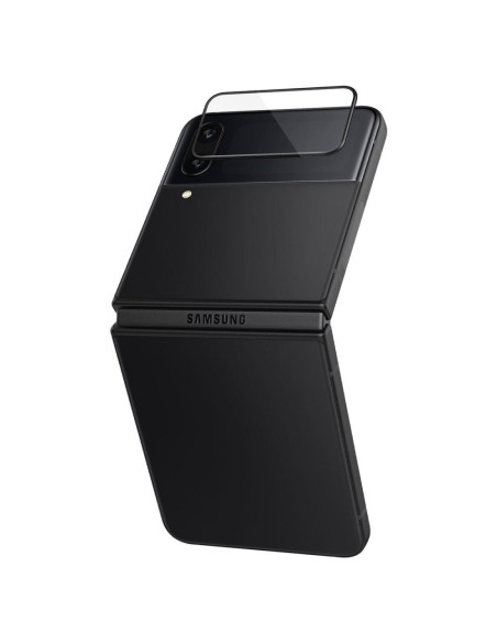 Spigen Glas.tR EZ Fit FC grūdintas stiklas su vyriais, skirtas Samsung Galaxy Z Flip 4 - juodas 2 vnt.