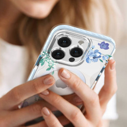 „Kingxbar Flora“ serijos magnetinis „iPhone 14 MagSafe“ dėklas, papuoštas orchidėjų gėlių atspaudais
