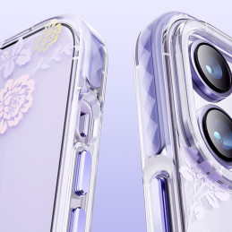 „Kingxbar Flora“ serijos magnetinis „iPhone 14 MagSafe“ dėklas, papuoštas orchidėjų gėlių atspaudais