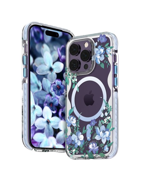 „Kingxbar Flora“ serijos magnetinis „iPhone 14 Pro MagSafe“ dėklas, papuoštas orchidėjų gėlių atspaudais „Kingxbar Flora“ serijos magnetinis „iPhone 14 Pro MagSafe“ dėklas, papuoštas orchidėjų gėlių atspaudais