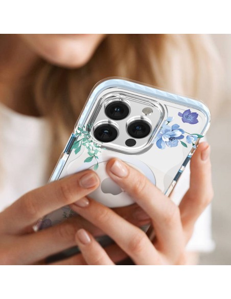 „Kingxbar Flora“ serijos magnetinis „iPhone 14 Pro MagSafe“ dėklas, papuoštas orchidėjų gėlių atspaudais „Kingxbar Flora“ serijos magnetinis „iPhone 14 Pro MagSafe“ dėklas, papuoštas orchidėjų gėlių atspaudais
